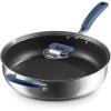 DASH Zakarian 5qt TruPro Stainless Steel Saute Pan with Lid – Black(Blue)