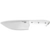 DASH Zakarian 7″ German Steel Rocking Chef Knife with Sheath, Perfect for Vegtables, Red(White)