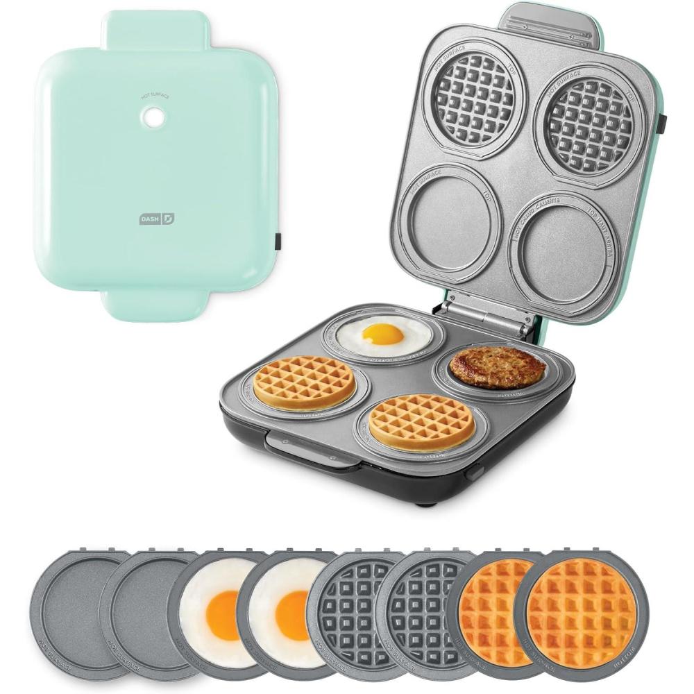 imageDASH MultiMaker Family Mini Maker System 8 PlatesAqua