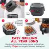 DASH Flip & Fry 2-in-1 Grill + Air Fryer, 3 QT