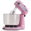 Dash Stand Mixer (Electric Mixer for Everyday Use): 6 Speed Stand Mixer with 3 Quart Stainless Steel Mixing Bowl, Dough Hooks & Mixer Beaters for Dressings, Frosting, Meringues & More – Aqua(Pink)