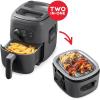 DASH Flip & Fry 2-in-1 Grill + Air Fryer, 3 QT