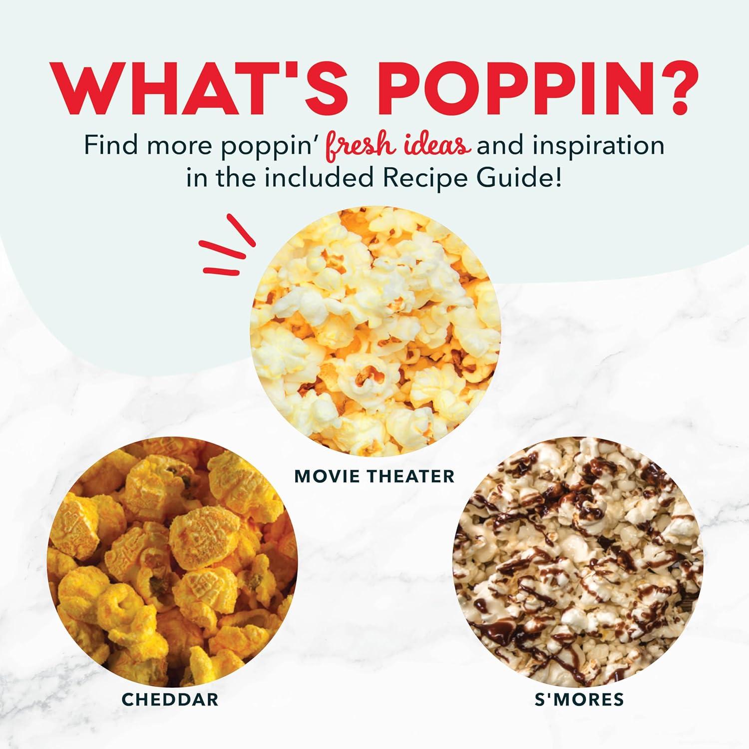 imageDisney Dash Fresh Pop Popcorn Maker OilFree Air Popcorn Popper With Measuring Cup ampamp Recipe Guide Perfect for Movie Nights 16 Cups Mickey ampamp Minnie DesignOff White