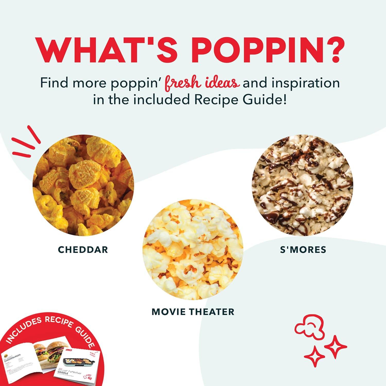 imageDisney Dash Fresh Pop Popcorn Maker OilFree Air Popcorn Popper With Measuring Cup ampamp Recipe Guide Perfect for Movie Nights 16 Cups Mickey ampamp Minnie DesignRed