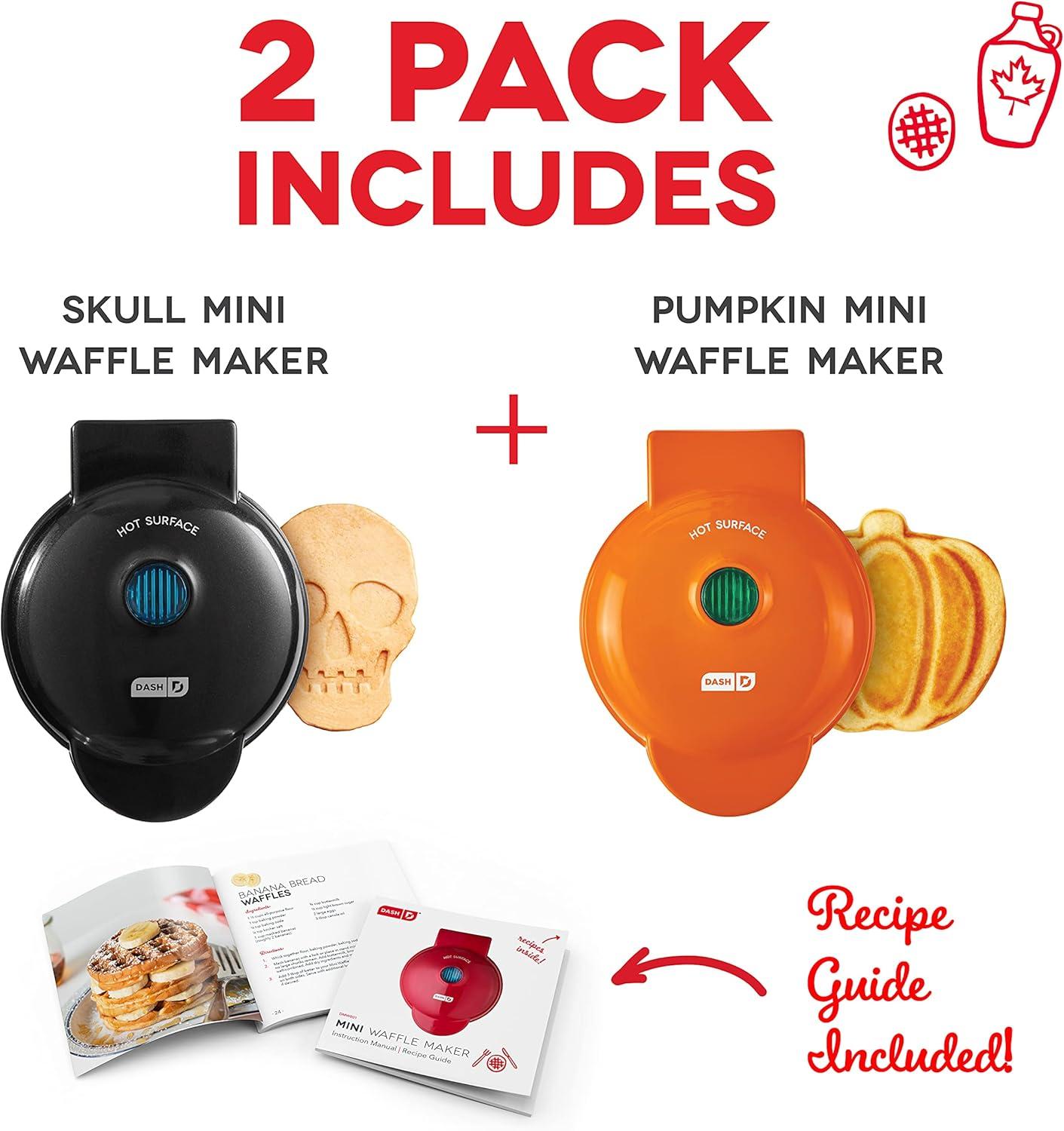 imageDisney Dash Stitch Santa Mini Waffle Maker Holiday Waffle Maker Simple Setup ampamp Quick Cleanup Convenient ampamp Compact for Easy StorageBlack and Orange