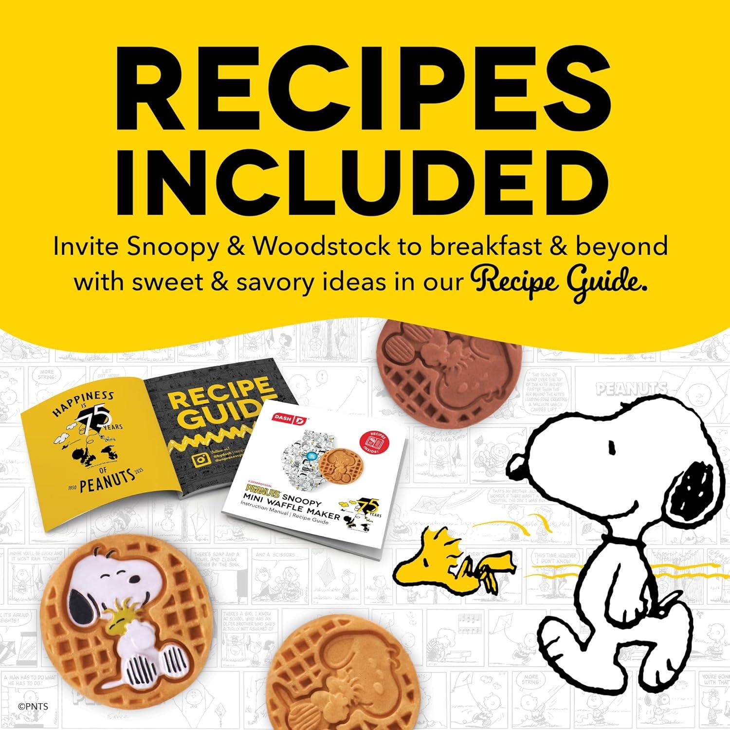 imageDisney Dash Stitch Santa Mini Waffle Maker Holiday Waffle Maker Simple Setup ampamp Quick Cleanup Convenient ampamp Compact for Easy StoragePeanuts Black White