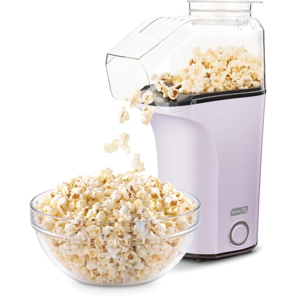imageDisney Dash Fresh Pop Popcorn Maker  OilFree Air Popcorn Popper  With Measuring Cup ampamp Recipe Guide  Perfect for Movie Nights  16 Cups Mickey ampamp Minnie DesignLavender
