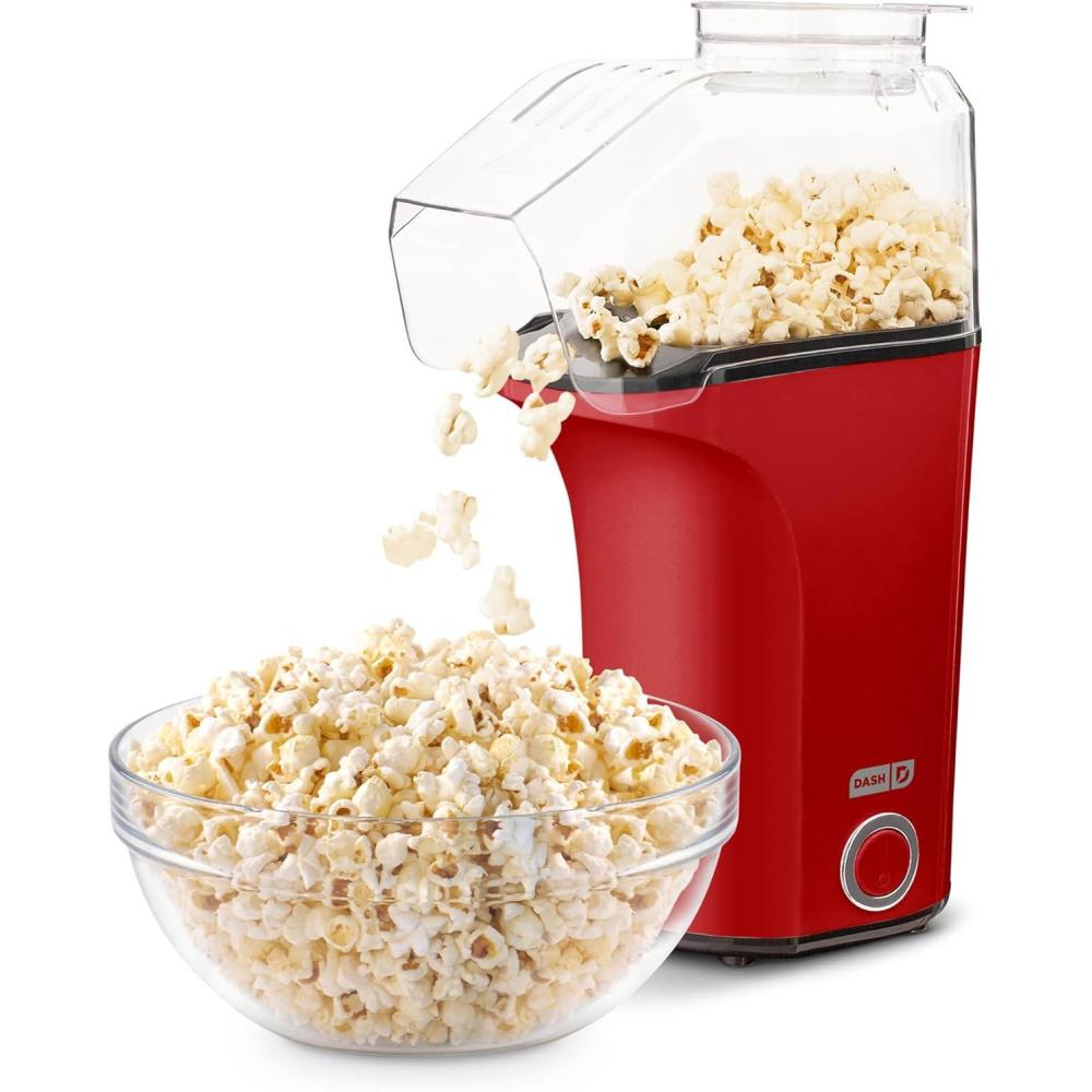 imageDisney Dash Fresh Pop Popcorn Maker OilFree Air Popcorn Popper With Measuring Cup ampamp Recipe Guide Perfect for Movie Nights 16 Cups Mickey ampamp Minnie DesignRed