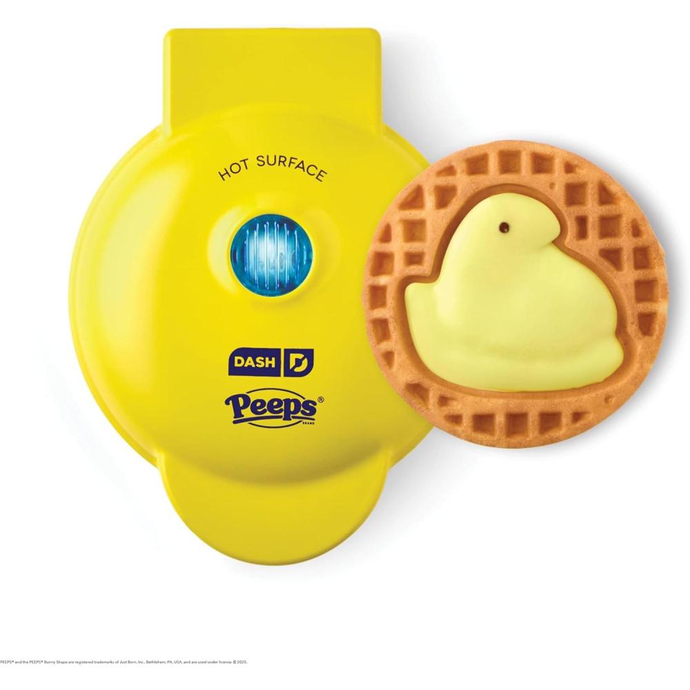 imageDisney Dash Stitch Santa Mini Waffle Maker Holiday Waffle Maker Simple Setup ampamp Quick Cleanup Convenient ampamp Compact for Easy StorageYellow Chick