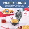 Disney Dash Stitch Santa Mini Waffle Maker – Holiday Waffle Maker – Simple Setup & Quick Cleanup – Convenient & Compact for Easy Storage(Blue Stitch in Santa Hat)