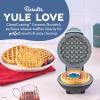 Disney Dash Stitch Santa Mini Waffle Maker – Holiday Waffle Maker – Simple Setup & Quick Cleanup – Convenient & Compact for Easy Storage(Blue Stitch in Santa Hat)
