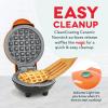 Disney Dash Stitch Santa Mini Waffle Maker – Holiday Waffle Maker – Simple Setup & Quick Cleanup – Convenient & Compact for Easy Storage(Orange)