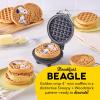 Disney Dash Stitch Santa Mini Waffle Maker – Holiday Waffle Maker – Simple Setup & Quick Cleanup – Convenient & Compact for Easy Storage(Peanuts (Black & White))