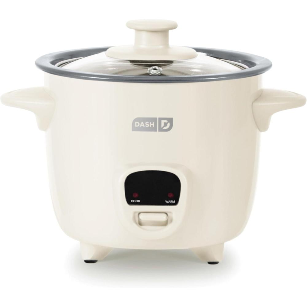 imageDASH Mini Rice Cooker Steamer with Removable Nonstick Pot Keep Warm Function ampamp Recipe Guide 5 Quart for Soups Stews Grains ampamp Oatmeal Cream
