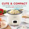 DASH Mini Rice Cooker Steamer with Removable Nonstick Pot, Keep Warm Function & Recipe Guide, .5 Quart, for Soups, Stews, Grains & Oatmeal – Cream
