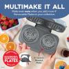 Disney Dash MultiMaker Double Mini Maker System – Convenient Electric Waffle Maker – Features Interchangeable, Dishwasher-Safe Plates – Quick Cleanup & Simple Setup – Lilo & Stitch Design