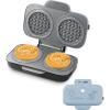 Disney Dash MultiMaker Double Mini Maker System – Convenient Electric Waffle Maker – Features Interchangeable, Dishwasher-Safe Plates – Quick Cleanup & Simple Setup – Lilo & Stitch Design