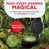 DASH Holiday MultiMaker® Mini System – Waffle Maker with Six 4” Removable Holiday Plates: Waffle Iron & Griddle, 4-in-1 Mini Waffle Maker for Kids and Families – Nonstick Surface, Santa Waffle (Red)(Aqua Maker + 6 Plates)