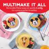 DASH Holiday MultiMaker® Mini System – Waffle Maker with Six 4” Removable Holiday Plates: Waffle Iron & Griddle, 4-in-1 Mini Waffle Maker for Kids and Families – Nonstick Surface, Santa Waffle (Red)(Mickey Mouse & Friends + 4 Plates)