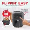 Dash Flip & Fry™ Digital 2-in-1 Grill + Air Fryer with 5 functions, 3 Qt Capacity, Air fryer & Indoor Grill for fries, wings, burgers and more – Forged Iron(Forged Iron)