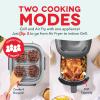 Dash Flip & Fry™ Digital 2-in-1 Grill + Air Fryer with 5 functions, 3 Qt Capacity, Air fryer & Indoor Grill for fries, wings, burgers and more – Forged Iron(Forged Iron)