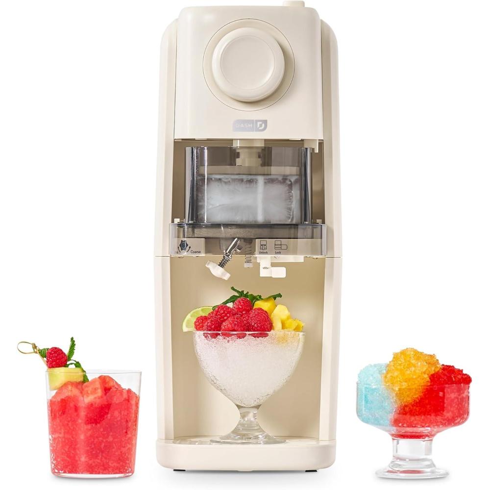 image:imageDash Pro Shaved Ice Machine Snow Cone Maker with Adjustable Blade for Fluffy Frozen Treats at Home Countertop Ice Shaver 2 Freezer Containers amp Recipe Guide