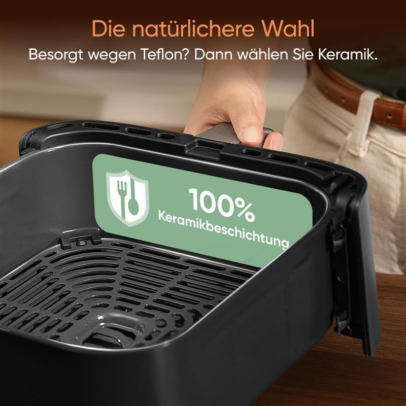 imageCOSORI Air Fryer 108L Turbo Tower ProFriteuse sans huile avec 100 en Cramique Double Stack Dual BlazeampampTurbo Blaze3 Niveaux Cuisson7 Fonctions de Cuisson68 dconomie dnergie300 Recettes108L