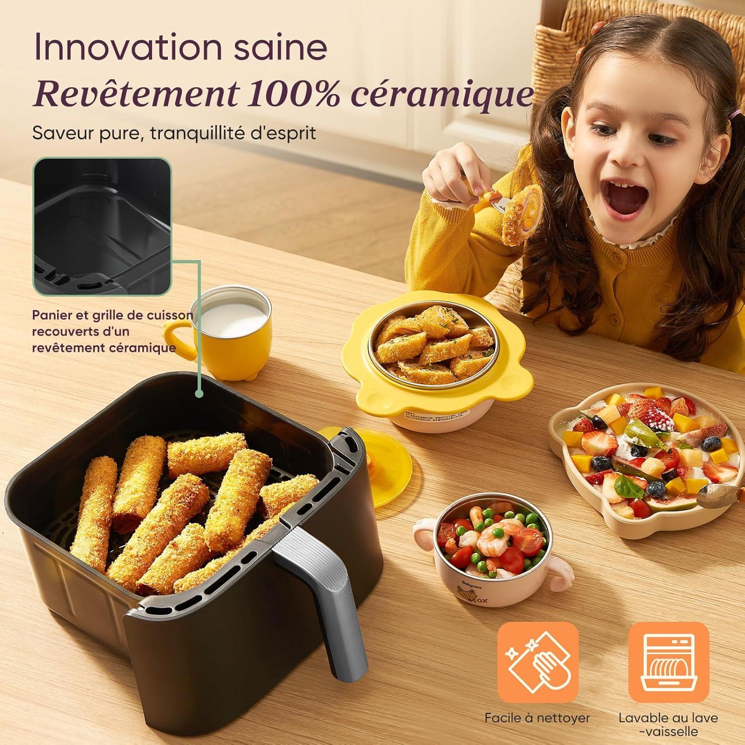 imageCOSORI Air Fryer 108L Turbo Tower ProFriteuse sans huile avec 100 en Cramique Double Stack Dual BlazeampampTurbo Blaze3 Niveaux Cuisson7 Fonctions de Cuisson68 dconomie dnergie300 RecettesCramique 108L avec Wifi