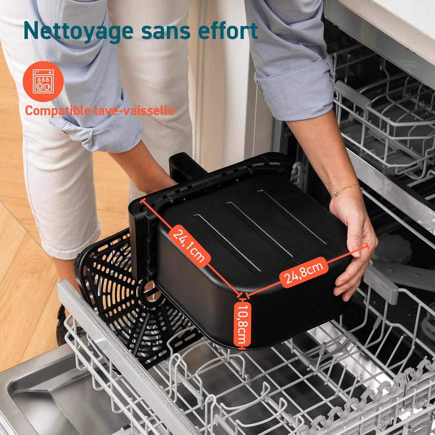 imageCOSORI Air Fryer DUAL BLAZE 64L Easy Fryer Avec Chauffage par le haut et le bas11EN1 Friteuse Sans Huile Parfect pour le Rgime Hyperprotin Gris FoncAvec fentre 62L