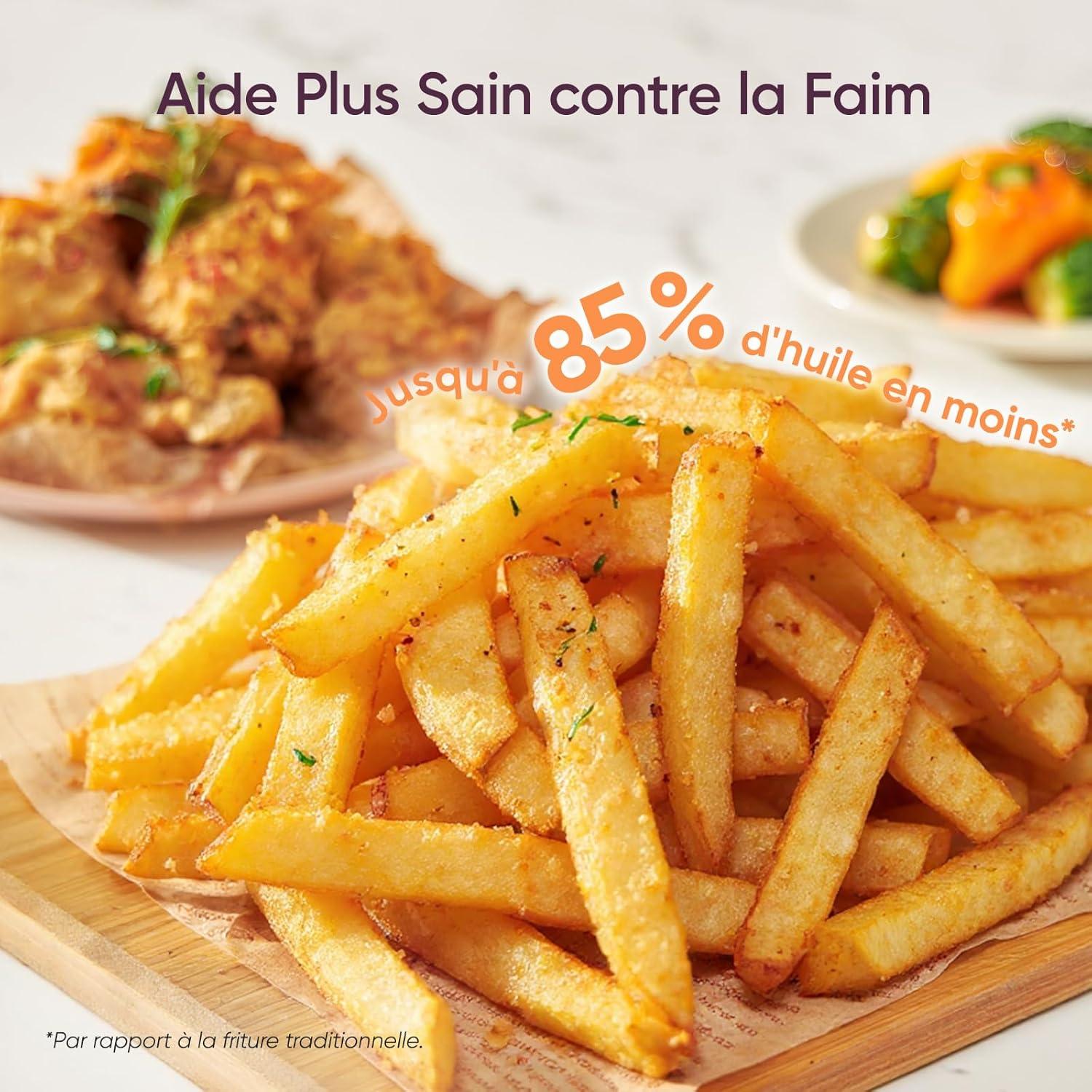 imageCOSORI Air Fryer DUAL BLAZE 64L Easy Fryer Avec Chauffage par le haut et le bas11EN1 Friteuse Sans Huile Parfect pour le Rgime Hyperprotin Gris FoncClassiqur 55L
