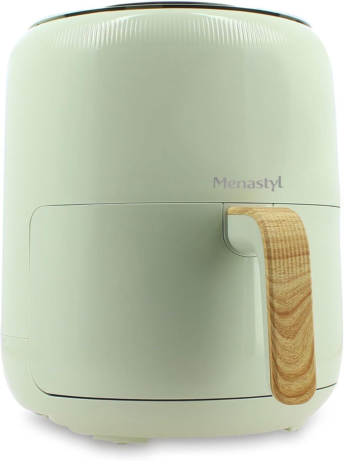 imageMENASTYL Friteuse sans huile air chaud Colorama Cladon sans PFAS 45L 8 programmes Temprature jusqu 200C Minuterie 1 heure Panier et grille compatibles lavevaisselle 6025001Cladon