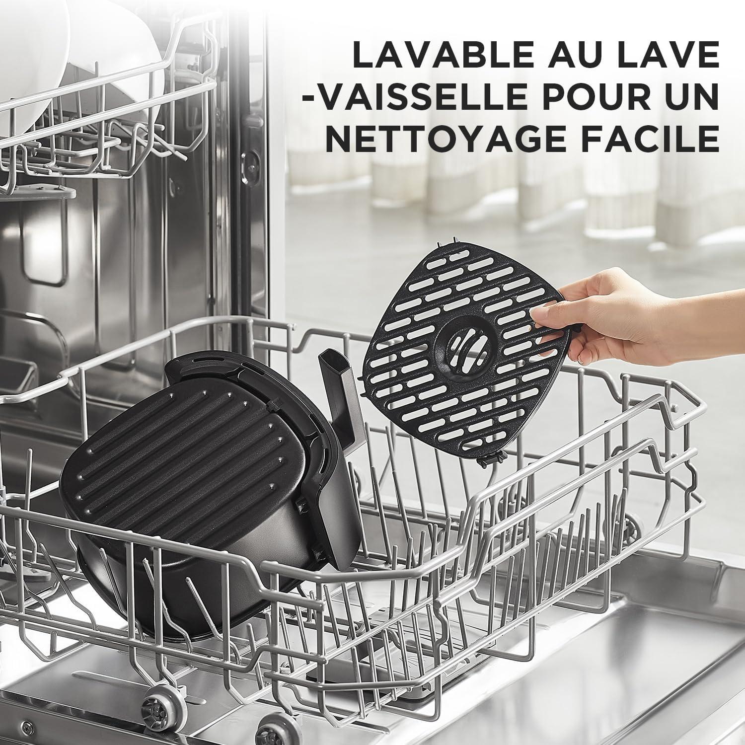imageMidea Friteuse Air Chaud 2L Compacte 12 Programmes Air Fryer 80200C Panier Antiadhsif Lavable 1150W Sans BPA Idal Petites Cuisines NoirNoir Mat