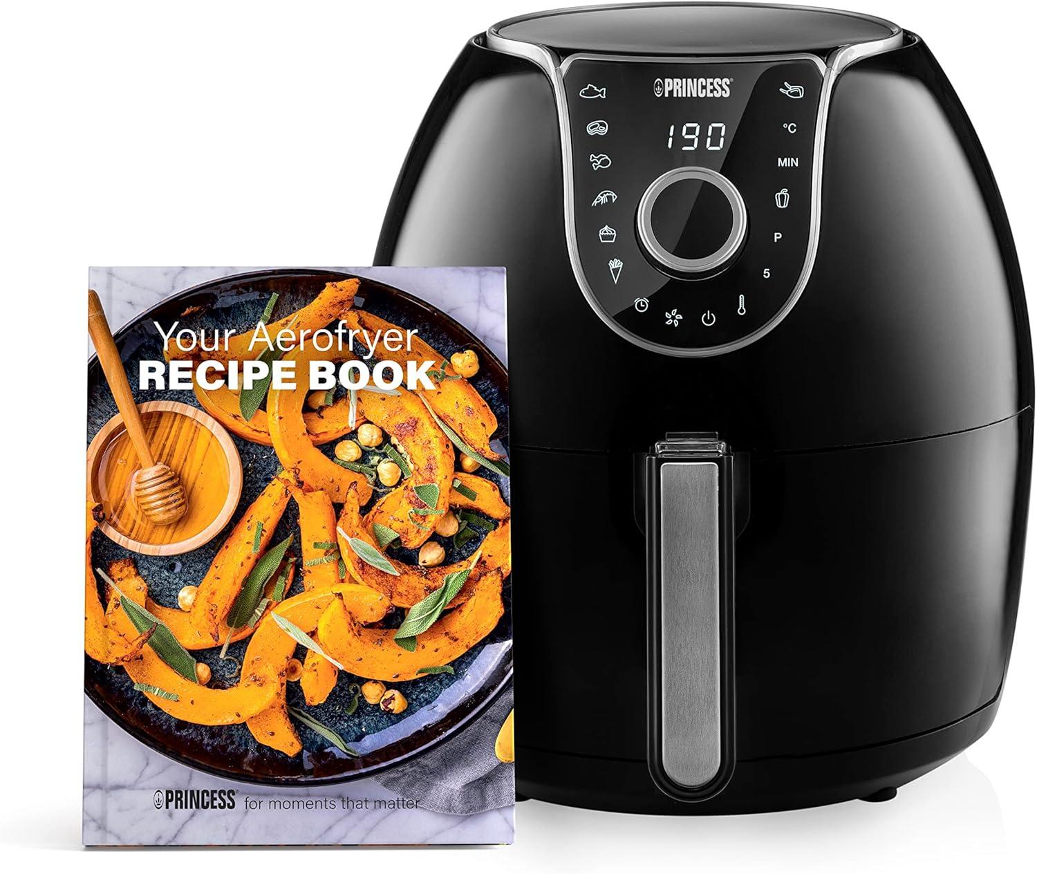 imagePrincess XXL friteuse sans huile double panier 11 L Sans BPA ni PFAS Fin de cuisson synchronise 8 programmes Hublot 2 400 W 1822765 2L