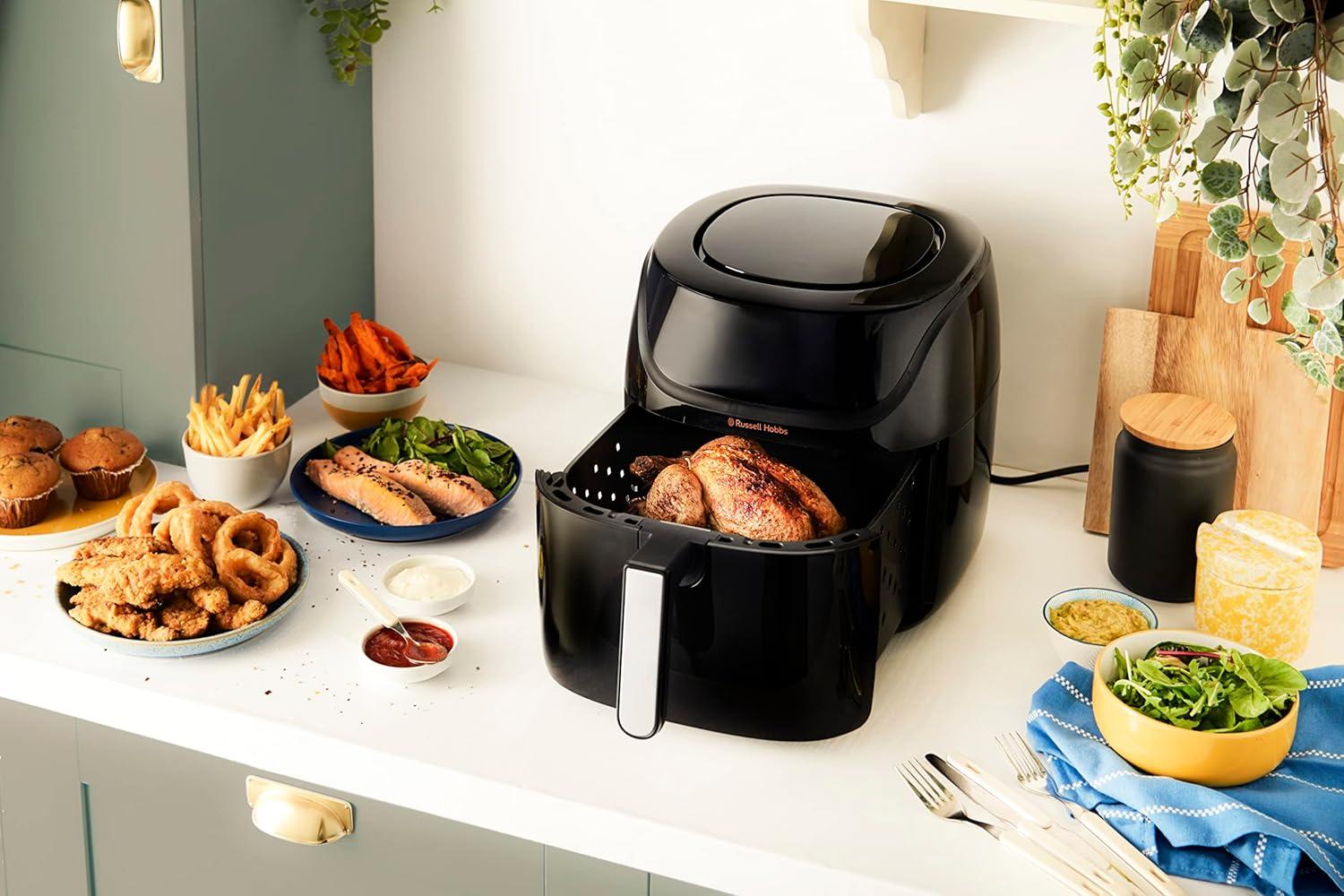 imageRussell Hobbs Air fryer 4L Multicuiseur 7en1 10 programmes Friteuse sans huile avec Rapid Air cuit grille rtit ampamp plus tactile contrle de temprature lavevaisselle Airfryer 2716056