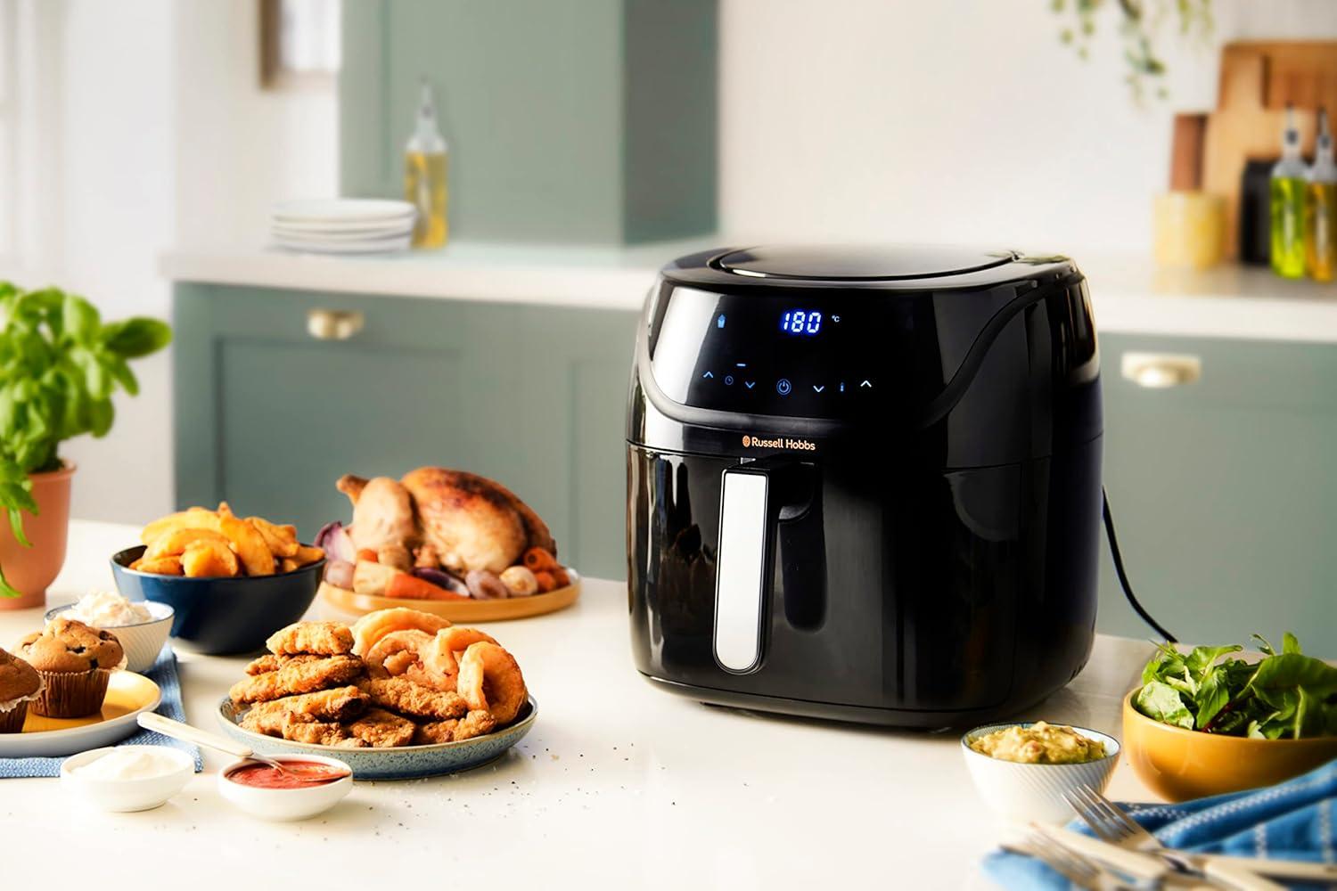 imageRussell Hobbs Air fryer 4L Multicuiseur 7en1 10 programmes Friteuse sans huile avec Rapid Air cuit grille rtit ampamp plus tactile contrle de temprature lavevaisselle Airfryer 2716056