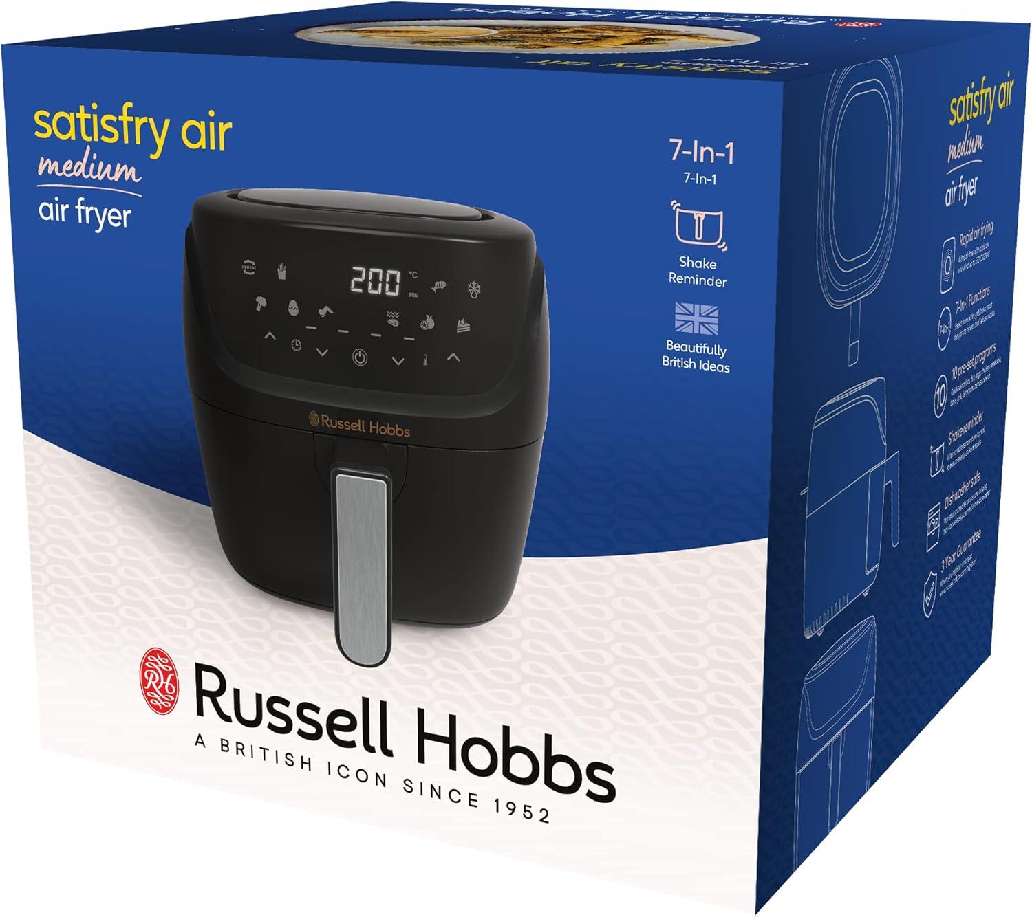 imageRussell Hobbs Air fryer 4L Multicuiseur 7en1 10 programmes Friteuse sans huile avec Rapid Air cuit grille rtit ampamp plus tactile contrle de temprature lavevaisselle Airfryer 2716056