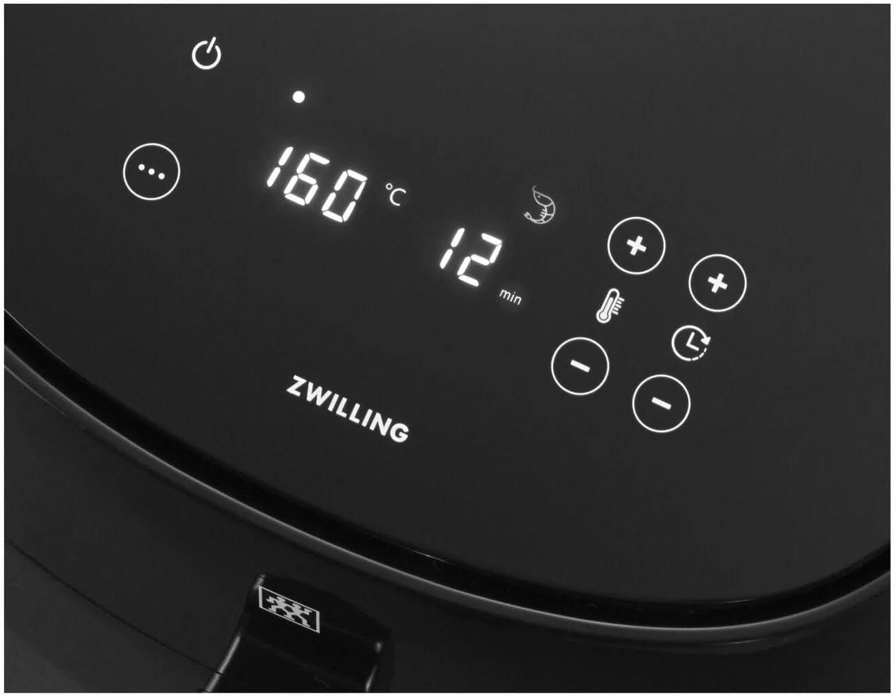 imageZWILLING Air Fryer Friteuse Air Chaud Sans Huile 4 Litres 2 4 Personnes 6 Programmes 1400 W Cuisson Rglable De 80 200 Couleur Noir