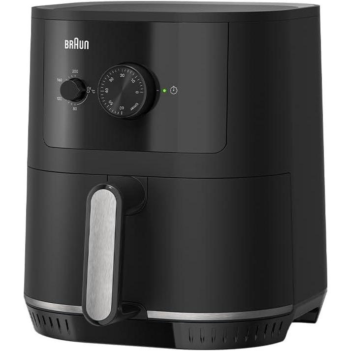 imageBraun MultiFry 3 HF3000 Friteuse Air Airfryer avec 43L Capacit 80200 Contrle de Temprature manuelle RealAir Technologie 60 Minuteur 1500W Noir Mat