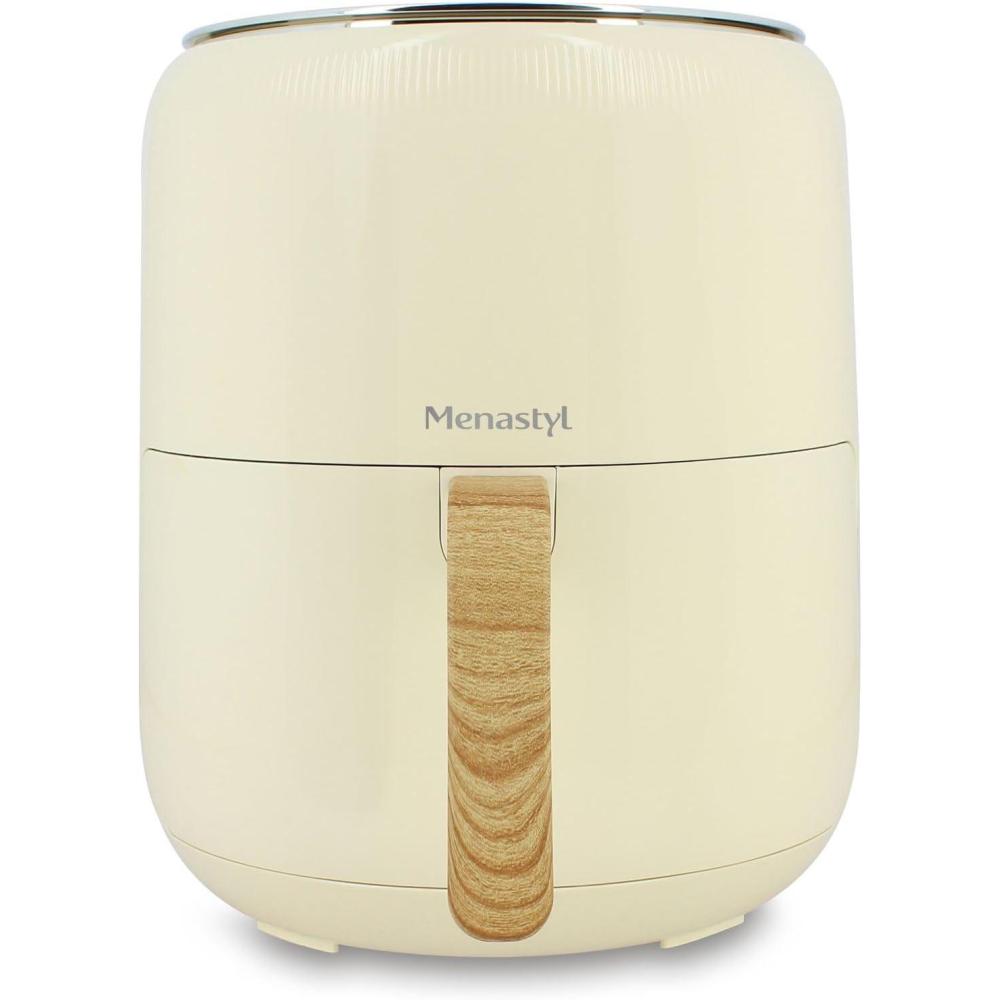 imageMENASTYL Friteuse sans huile air chaud Colorama Cladon sans PFAS 45L 8 programmes Temprature jusqu 200C Minuterie 1 heure Panier et grille compatibles lavevaisselle 6025001Crme