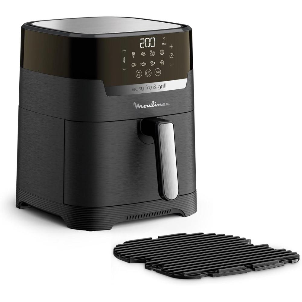 imageMoulinex Easy Fry Mega air fryer compact Mono tiroir 75 L Jusqu 8 personnes 8 programmes noir EZ8558F04 2L grill