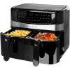 imageEmerio AirFryer AF1266724 Friteuse numrique  air chaud double avec air chaud sans huile supplmentaire volume 2 x 50 l 12 programmes sans BPA fonction Smart Finish les deux sont prts en mme