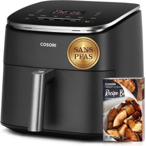 COSORI Air Fryer 10.8L Turbo Tower Pro,Friteuse sans huile avec 100% en Céramique, Double Stack, Dual Blaze&Turbo Blaze,3 Niveaux Cuisson,7 Fonctions de Cuisson,68% d’Économie d’Énergie,300+ Recettes(Céramique 6L)