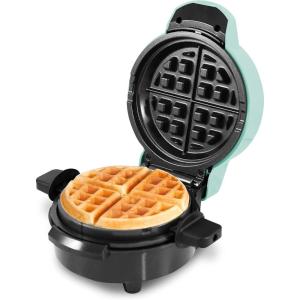 Elite Gourmet EWM380M Gaufrier avec plaques antiadhésives, pour gaufres épaisses et moelleuses de 3,8 cm, sandwichs et diverses préparations, nettoyage facile, menthe