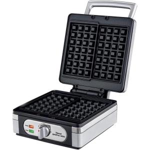 LITTLE BALANCE 8816 Power Gaufres 1600, Gaufrier électrique, Plaques anti adhésives, Sans PFAS, Véritable gaufre liégeoise, épaisse, moelleuse et croustillante, Poignée froide, 1600 W, Noir(Silver)
