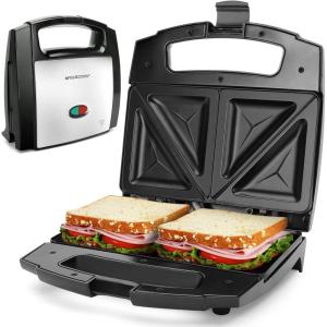 Aigostar gaufrier 3 en 1 : Presse à Paninis et appareil à sandwichs avec 3 Plaques Antiadhésives et Interchangeables, Thermostat Automatique, Grande puissance de 750W(Appareil à Croque-monsieur)