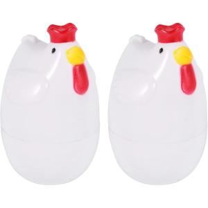 2 x cuiseurs à œufs en forme de poussin, bouilloire à oeufs, four à micro-ondes, ustensiles de cuisine