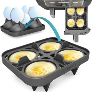 1 pocheuse et cuiseur à œufs ZauberFry 2 en 1 compatible avec les friteuses à air chaud Ninja AF400EU, AF451EU, AF500DE et SL400EU – Accessoires de qualité alimentaire et résistant à la température