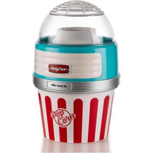 Ariete 2957 Machine à popcorn XL Party Time, Appareil à popcorn, 1.100 W, cuisson à air chaud, bol amovible, bleu