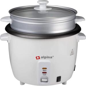 Alpina Cuiseur à riz – 0,6 l – 300 W – Avec témoin de cuisson et de chaleur – Blanc(1 8 LITER)