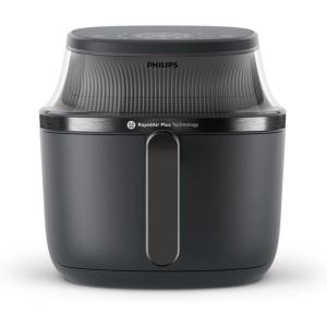 Airfryer Philips Série 5000 XL, 6.2L (1.2Kg), Airfryer 14 en 1, Connecté en Wifi, 90 % de graisse en moins grâce à la technologie Rapid Air, Digitale, Application de recette (HD9280/90)(Avec Fen?tre de Cuisson)